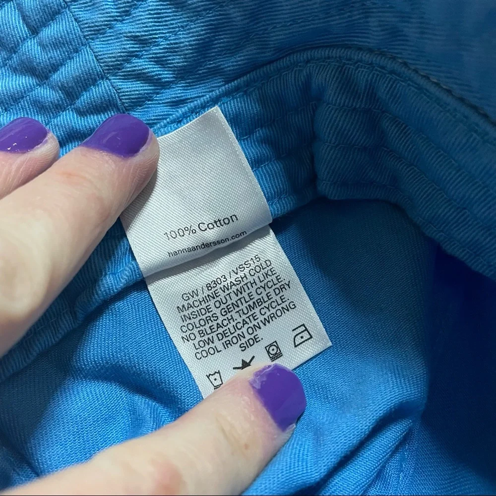 Hanna Andersson Sunblock Floppy Sun Hat Light Blue Summer Outdoor Outerwear